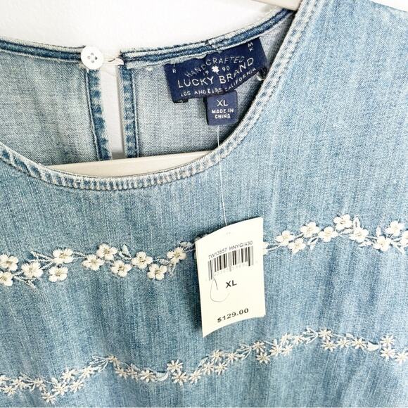 LUCKY BRAND Floral Shift Dress in Honey Grove Size XL NWT - Picture 6 of 11